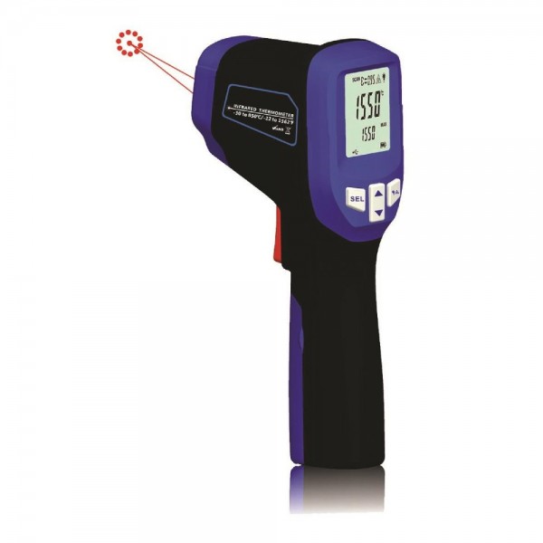 Thermomètre infra-rouge à visée laser -60° C +500° C / précision 0,1°C -  avec certificat